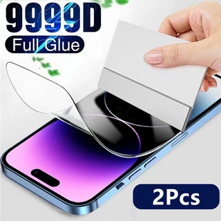 Set 2 Miếng Dán Hydrogel Mềm Trong Suốt Bảo Vệ Màn Hình Điện Thoại iPhone 14 15 11 12 13 14 15 Pro Max 13 12 mini / 14 15 Plus