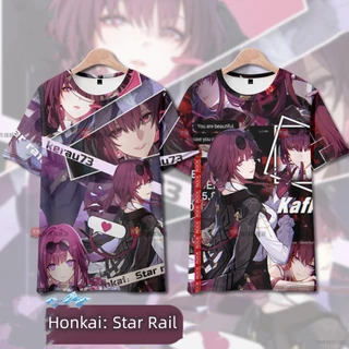 Áo Thun Tay Ngắn In Hình Nhân Vật Honkai: Star Rail Anime 3D