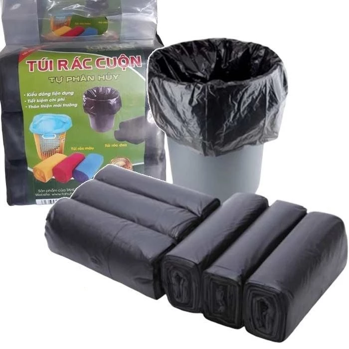 SET 3 CUỘN TÚI ĐỰNG RÁC TỰ PHÂN HỦY An Lành (1 túi gồm 3 cuộn 400g)