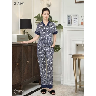 Zam Luxury - CLB56- Ngắn tay quần dài VƯỜN THỎ - XANH THAN