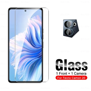 Kính Cường Lực 2 Trong 1 Bảo Vệ Toàn Màn Hình Dành Cho Tecno Camon 20 20 Pro 4G 5G + Lens Lnfinix Hot 30