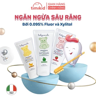 Kem đánh răng Babycoccole hương trái cây nuốt được cho bé từ 12M - 30ml/75ml