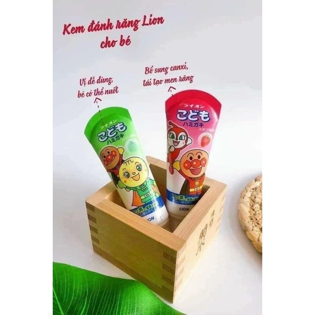 KEM ĐÁNH RĂNG BÉ NỘI ĐỊA NHẬT LION 59k/ tuýtKem đánh răng Lion nội địa Nhật hoàn toàn giải quyết được lo lắng của các 