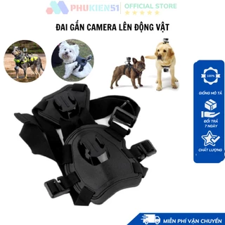 Đai đeo cho động vật gắn GoPro, Action cam, INSTA360 gắn trên lưng hoặc dưới