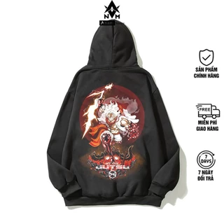 Áo Hoodie Nam Nữ LUFFY GEAR 5 Vải Nỉ Ngoại Dầy Nón 2 Lớp Tay Bo Gân, Anam Store