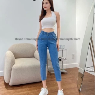 ⚡BIG SALE⚡Quần jean nữ lỡ 9 tấc hàng co giãn mạnh lưng thun 💥CÓ SIZE ĐẠI 💥