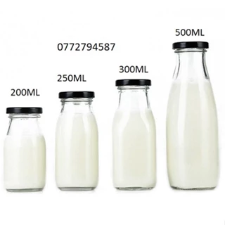 [TuanNhatStore] Chai Thủy Tinh Tròn 200ml , 250ml , 500ml , 1000ml nắp thiết