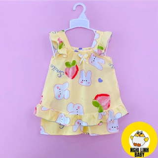 Đồ bộ tole bé gái, bộ tone mặc nhà mát mùa hè đùi dây size từ  8-48kg - Nghi Linh Baby