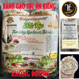 Combo 2 bịch, 102 Bánh gạo lứt ăn kiêng Hello Rice, bánh gạo lức nguyên hạt 6cây/102bánh - 1kg