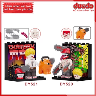 Minifigures nhân vật Quỷ Máy Cưa Chainsaw Man Denji Pochita - Đồ chơi Lắp ghép Xếp hình Mini Mô hình DY520 DY521