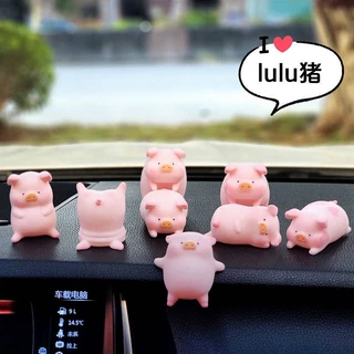 Internet Celebrity Lulu Pig Car Decoration Cute Cartoon Lulu Pig Car Center Console Decoration Supplies Creative Personality Pig PBt3 TtIe