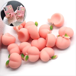 Set 10 Đồ Chơi Xốp Squishy Giảm Stress Hình Quả Đào Dạ Quang Dễ Thương Cho Bé