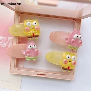 miumiua🔮Kẹp Tóc Trong Suốt Spongebob Hình Thú Hoạt Hình Dễ Thương Cho Nữ