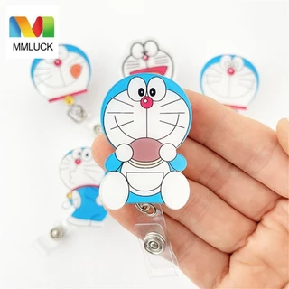 Giá Đỡ Thẻ Đeo Trước Ngực Hình Doraemon Có Thể Thu Gọn Cho Học Sinh