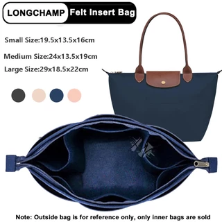 Nỉ chèn túi tổ chức cho longchamp le pliage bag organizer 12 túi trang điểm túi xách tote bên trong ví di động túi lót du lịch comestic base shaper