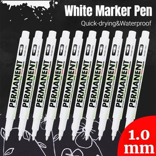 Bút Gel Đánh Dấu Graffiti Màu Trắng Nhanh Khô Chống Thấm Nước 1.0 / 1.5 / 2.0 / 2.8mm DIY