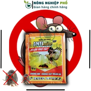 Thuốc Trừ Chuột Cực Mạnh ANTI mice 3DP Multiagro (Gói 10g) - Diệt Chuột Nhanh Như Cắt, Thể Hệ Mới