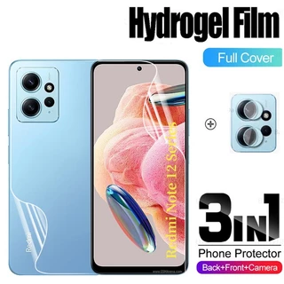 Redmi Note12 3 Trong 1 Mặt Trước Ốp điện thoại Bảo Vệ Hydrogel Phim Cho Redmy Note 12 4G Mềm Bảo Vệ Màn Hình Phía Sau Camera Bảo Vệ Ống Kính Phim