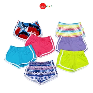 Quần đùi cotton bé gái size 4-16 tuổi, quần đùi cho bé chất cotton mềm mát,  nhiều màu- SUNKIDS1