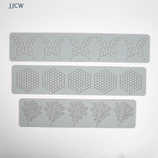 [JJCW] Khuôn Silicone Làm Bánh Hình Lá / Bướm / Ren Tổ Ong