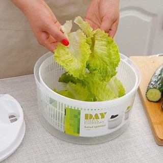 Nhà bếp salad dụng cụ rau củ khử nước rửa chậu máy sấy trái cây lắc tay nước lắc giỏ rau khô