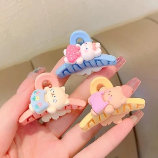 Kẹp mái mini đính charm hoạt hình cute