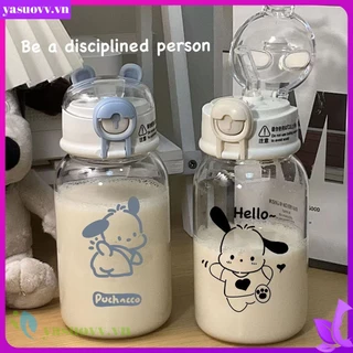 500ml công suất lớn trong suốt nhựa ống hút chai nước với   In Hình Sanrio Hello Kitty