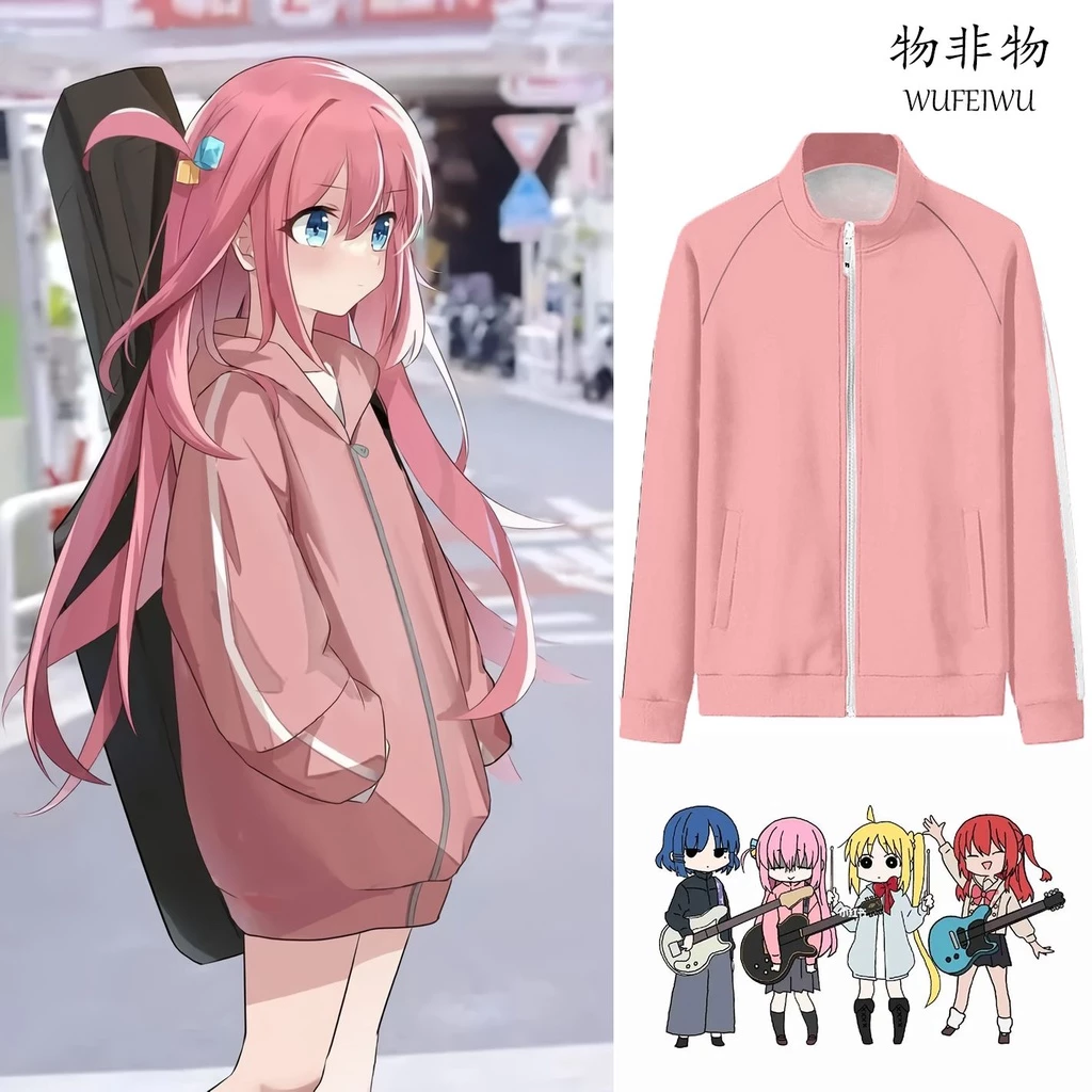 Áo Hoodie In Hình Nhân Vật Anime Bocchi The Rock Nhật Bản Kessoku Ấm Áp Mùa Đông Dành Cho Nữ