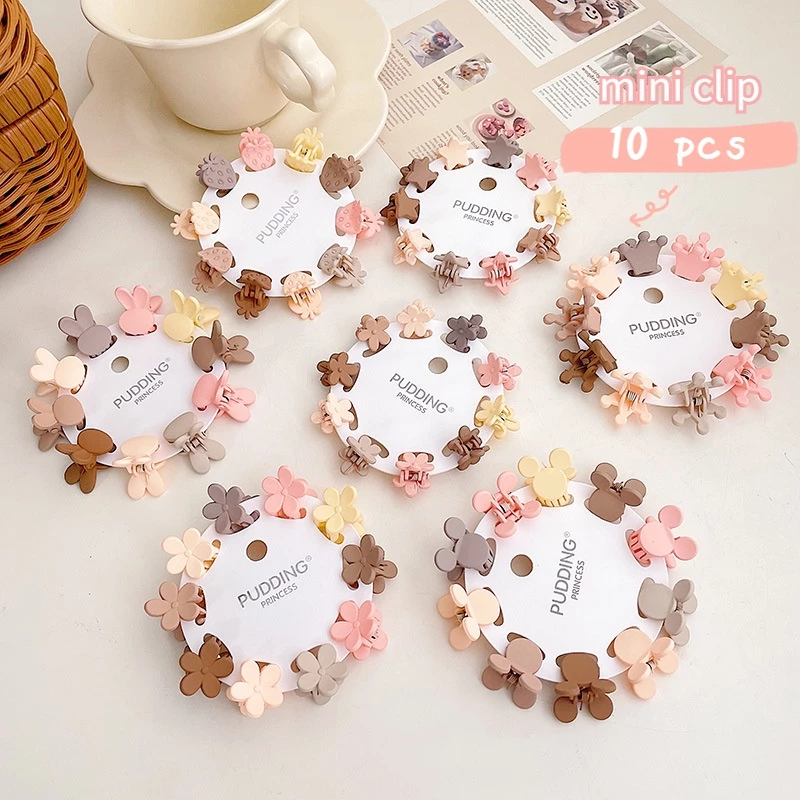 Set 10 / 26 Kẹp Tóc Hình Hoa Nhiều Màu Sắc Phong Cách Hàn Quốc Cho Bé