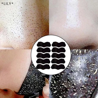 Lily 10PC mũi mụn đầu đen Remover mặt nạ thu nhỏ lỗ chân lông mặt nạ mũi sâu lỗ chân lông làm sạch Dải uuu