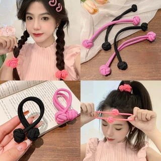 dây buộc tóc scrunchies scrunchies phụ kiện tóc cột tóc đồ cột tóc buộc tóc dây cột tóc dây buộc tóc  Dây Buộc Tóc Cao Su Co Giãn Đính Nút Phong Cách Trung Hoa