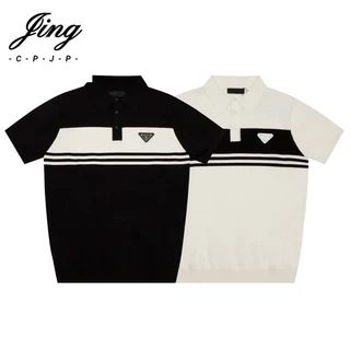 2023ss spring / summer new men's stretch lapel short-sleeved t-shirt