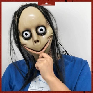 Mới halloween kinh dị tóc dài momo mặt nạ đáng sợ zombie mặt nạ cosplay ma kinh dị đạo cụ đảng đạo cụ