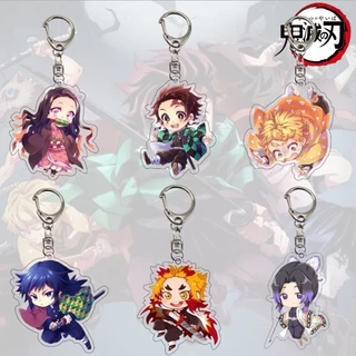 Anime Demon Slayer Móc Khóa Acrylic Kimetsu no Yaiba Lưỡi Ma Móc Khóa Chìa Khóa Móc Khóa Móc Khóa Phụ Kiện Trang Sức