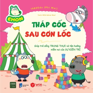 Sách - Wolfoo Ehon - Tháp Cốc Sau Cơn Lốc