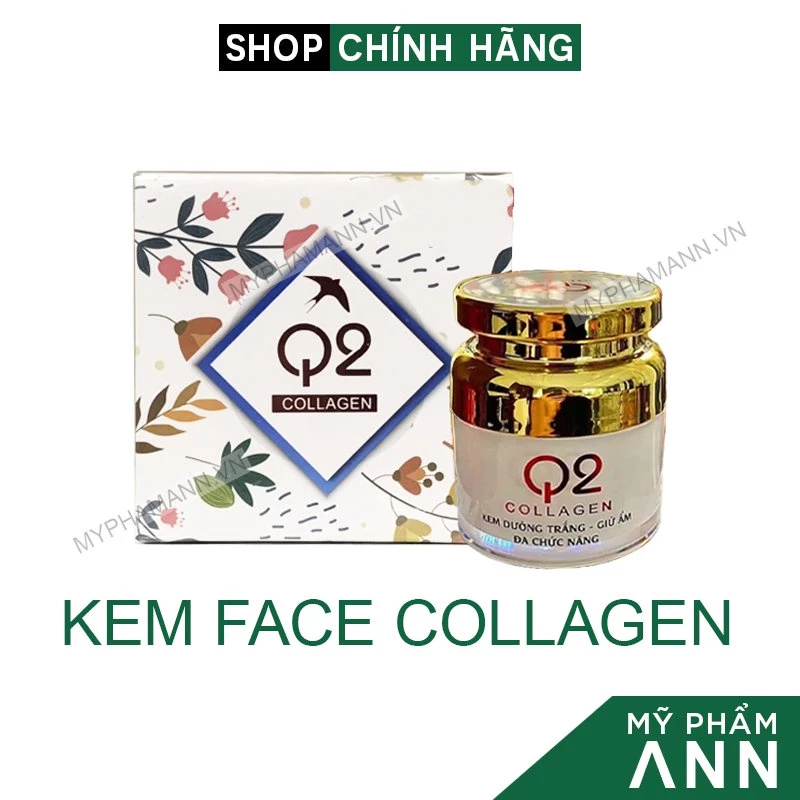 Kem Face Q2 Collagen Vip Vàng Chính Hãng - Dưỡng Trắng Da Chống Lão Hoá