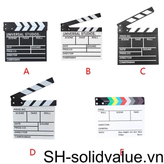 1x Đạo Cụ Quay Phim Clapper Clapboard Cắt Cảnh Hành Động Khô Slate