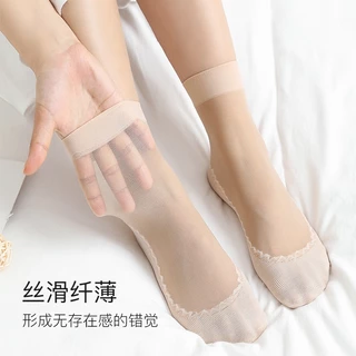 Vớ Cotton Cổ Ngắn Siêu Mỏng Thoáng Khí Chống Trượt Chống Mài Mòn Thời Trang Xuân Hè Cho Nữ