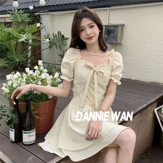 DannieWan  váy Đầm váy nữ sang chảnh Nấm cổ cổ của cô gái A  Cái mới Thoải mái Đẹp Chic A22M1WR 36Z230909