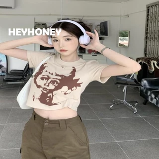 HEYHONEY Áo phông baby tee áo croptop 2023 Thời Trang Nữ A99J03C