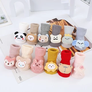 Vớ Cotton Họa Tiết Hoạt Hình Phong Cách Hàn Quốc Xinh Xắn Cho Bé Gái 0-3 Tuổi