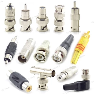 1 cái bnc rca nam nữ sang bnc rca nam nữ bộ chuyển đổi cắm cáp đồng trục video âm thanh dây chuyển đổi đầu nối cho camera cctv fvn