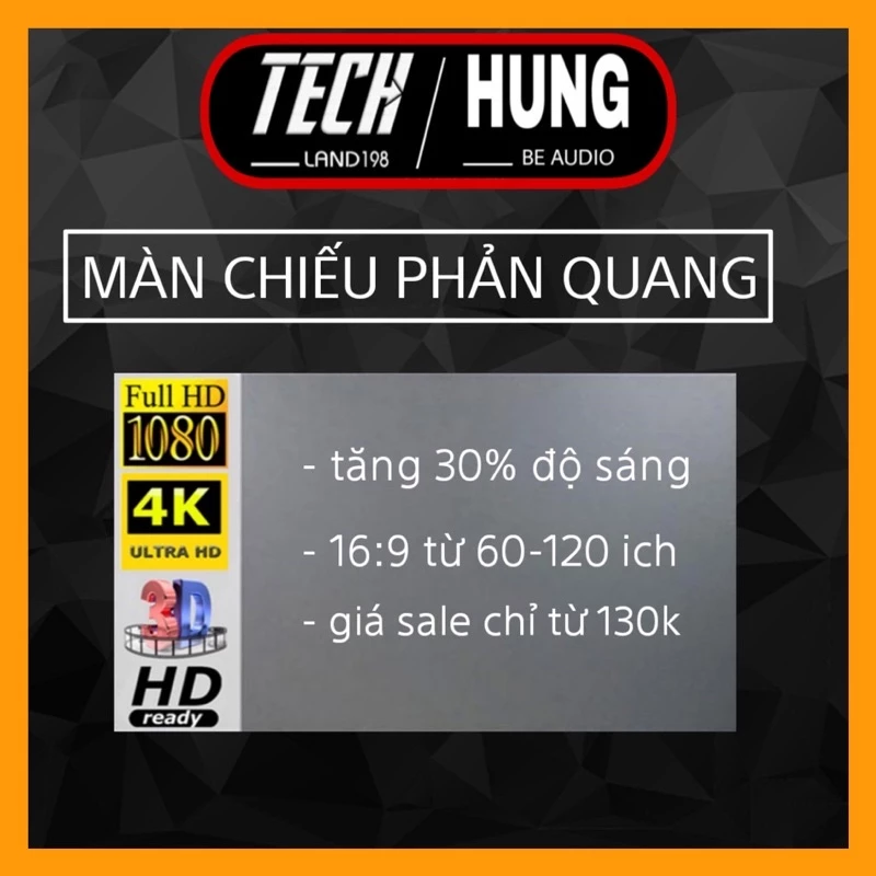 Màn chiếu phản quang dán tường 60-70-80-100-120-150 INCH - Tương phản cao