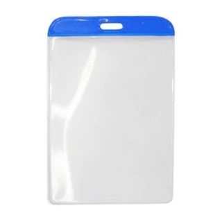 Bảng tên nhựa cứng đứng 8x10cm (viền xanh)