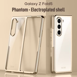 Đối với samsung galaxy z fold 5 case elvev ultra thin phantom-electroplated folding cover trong suốt