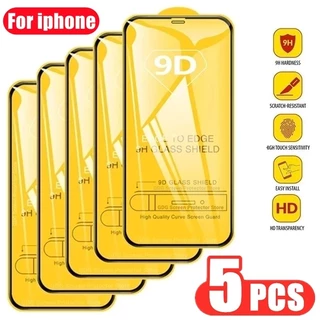 Kính bảo vệ màn hình 5pcs 9d cho iphone 14 13 12 11 15 pro max 15 14 plus kính cường lực cho iphone x xr xs wdshop2023