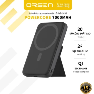 Sạc Dự Phòng Không Dây Orsen EW56 MagCharge 7000mAh | Túi Pin Sạc Dự Phòng USB Loại C 100% Chất Lượng Cao