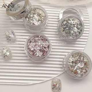 ♕ Nail Art Crystal Galaxy Pink Starry Stone Sequins Trang sức Mảnh vỏ siêu mỏng Bột sáng bóng Sequins Dụng cụ làm móng cho tiệm nail NỘI THẤT 7 màu