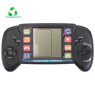 Pocket handheld video game console 3.5 inch lcd mini portable brick game player with built-in 23 + 26 games (đen)