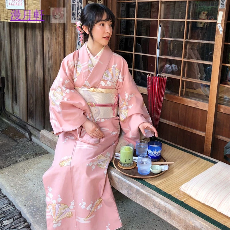 Trang Phục kimono Màu Hồng Phong Cách Nhật Bản Dùng Chụp Ảnh Cho Nữ